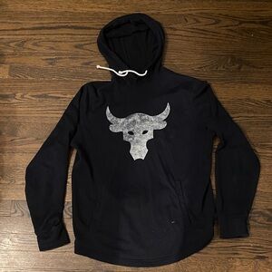 Under Armour. Black Hoodie with Bull Logo